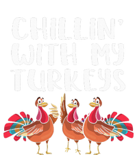 Chillin With My Turkeys Thanksgiving Season Family Lover Kids Long Sleeve Shirt