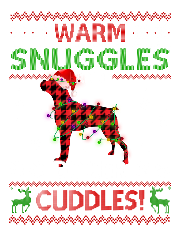 Boxer Ugly Christmas Sweater Christmas Pajama Dog Lover Gift T-Shirt