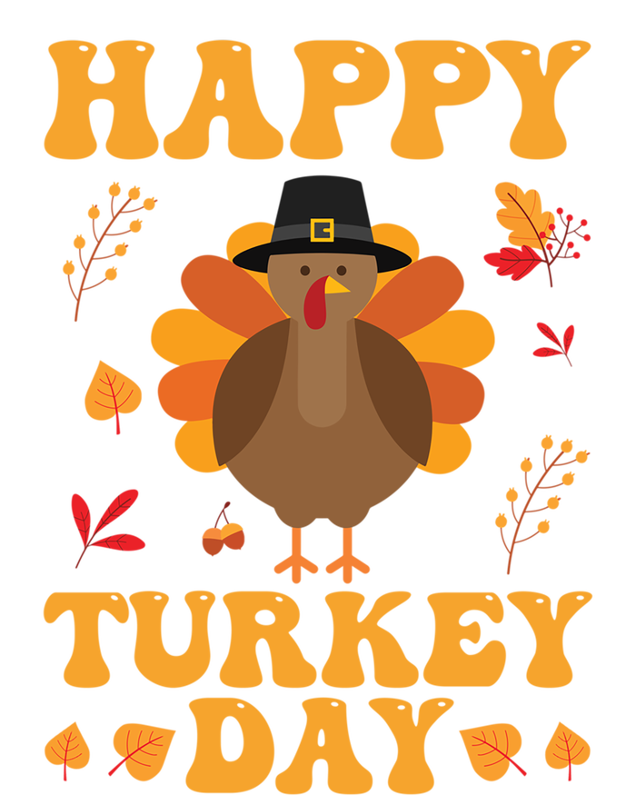 Cute Turkey Retro Happy Thanksgiving Gobble Squad Little Funny Gift T-Shirt