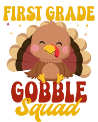 First Grade Gobble Squad Cute Turkey Thanksgiving Teacher Funny Gift Stripe Pom Pom Beanie