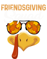 Friendsgiving Squad Party Turkey Face Leaves Sunglasses Gift Short Acrylic Beanie