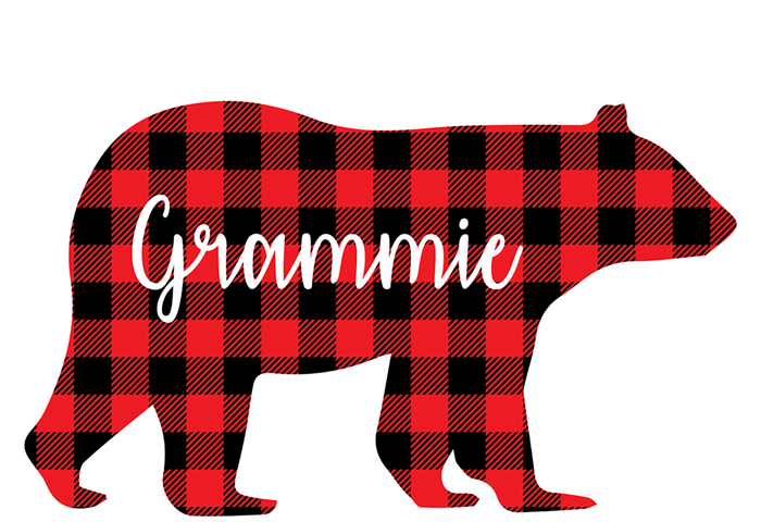 Grammie Bear Red Plaid Family Matching Christmas Pajama Gift T-Shirt