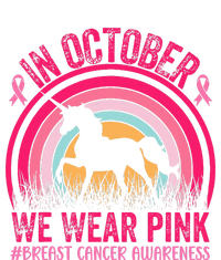 In October We Wear Pink Unicorn Breast Cancer Awareness T-Shirt