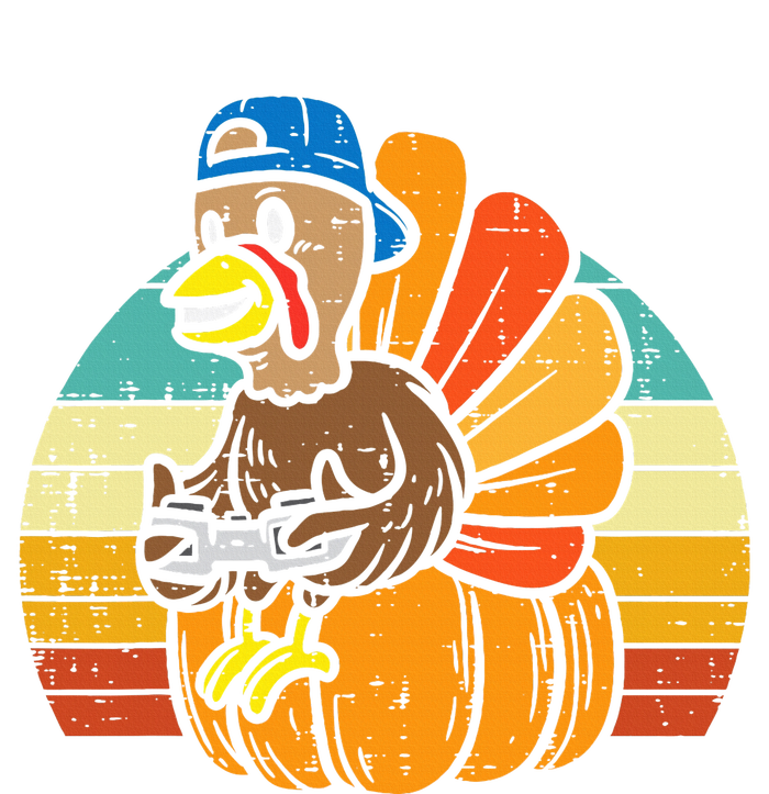 Gamer Turkey Pumpkin Retro Thanksgiving Video Games Toddler T-Shirt