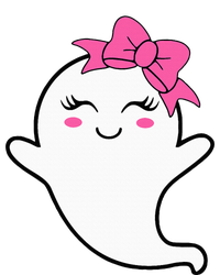 Halloween Funny Ghost With Pink Bow Boo T-Shirt