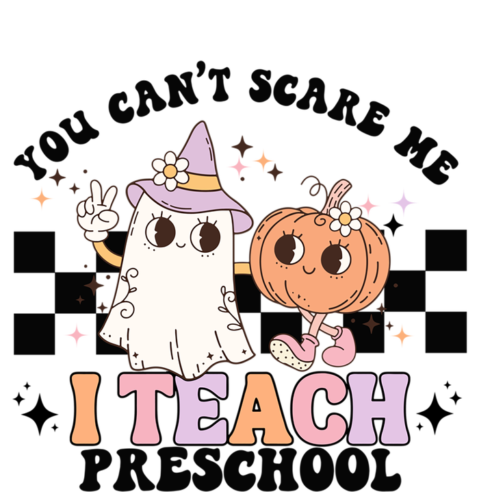 Groovy You Cant Scare Me I Teach Preschool Teacher Halloween Gift Women's V-Neck T-Shirt