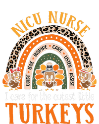 I Care For The Cutest Turkeys Thanksgiving Funny NICU Nurse Baby Long Sleeve Bodysuit