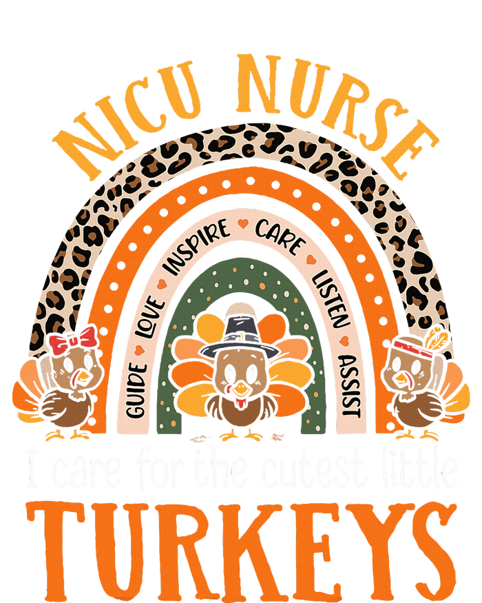 I Care For The Cutest Turkeys Thanksgiving Funny NICU Nurse Baby Long Sleeve Bodysuit