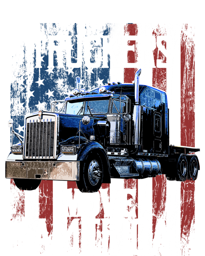 Trucker American Flag Truck Driver Gift T-Shirt