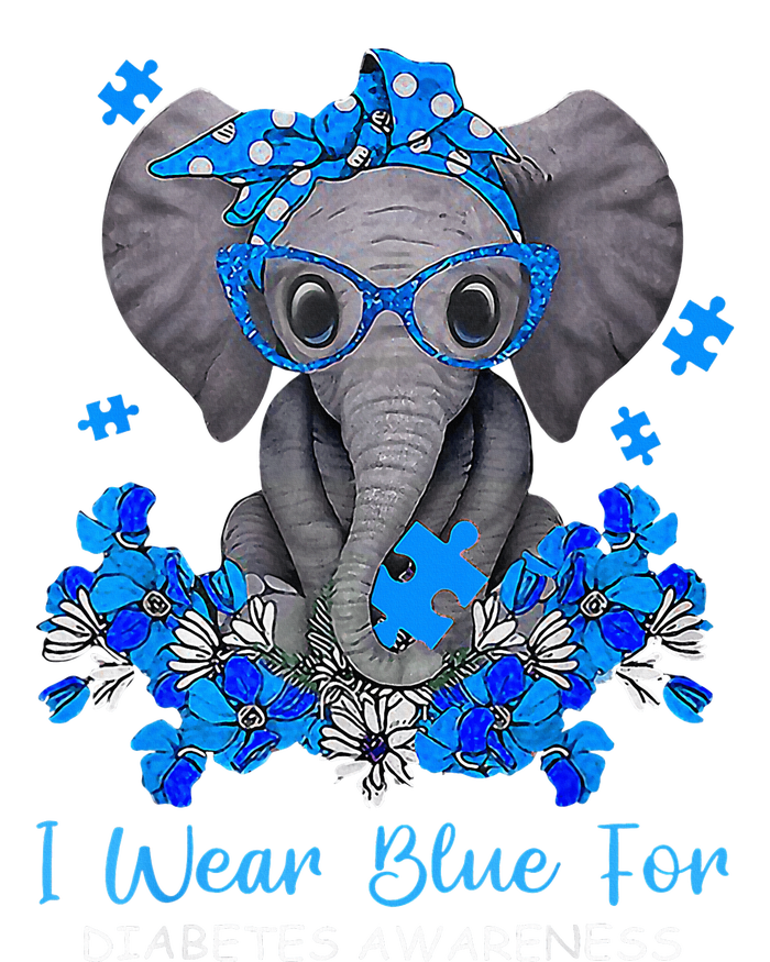 I Wear Blue For Diabetes Awareness Elephant Warrior Toddler T-Shirt