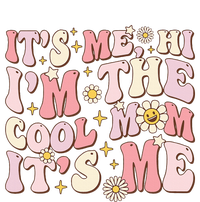 Its Me Hi Im The Cool Mom Its Me Mothers Day Flower Groovy Women's Long Sleeve Flannel Pajama Set 