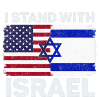 I Stand With Israel Usa American Flag With Israel Flag Sustainable Knit Beanie