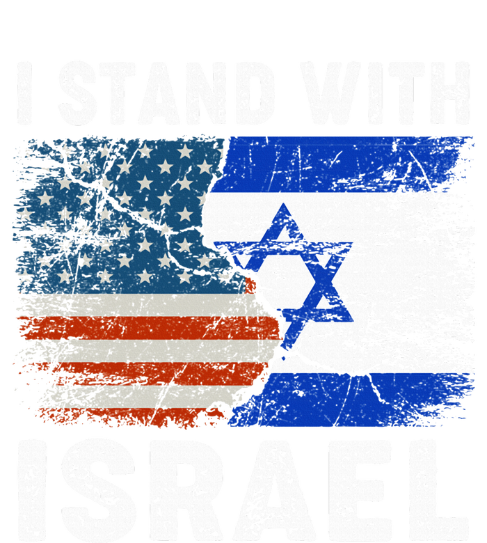 Support Israel I Stand With Israel Israeli Flag Us Flag T-Shirt