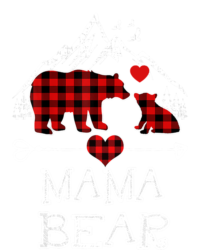 Mama Bear Christmas Pajama Red Plaid Buffalo Family Cool Gift T-Shirt