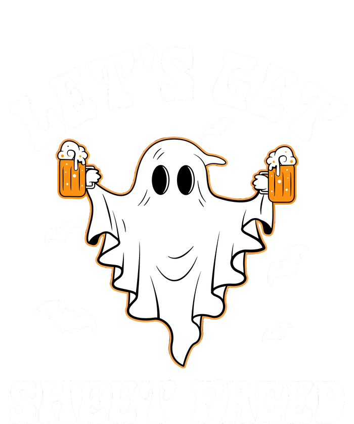 LetS Get Sheet Faced Funny Ghost Halloween Beer Drinking Canvas