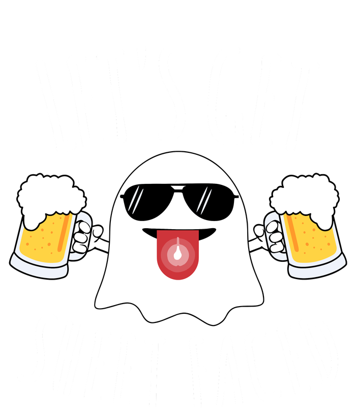 LetS Get Sheet Faced Funny Ghost Halloween Beer Drinking Drawstring Bag