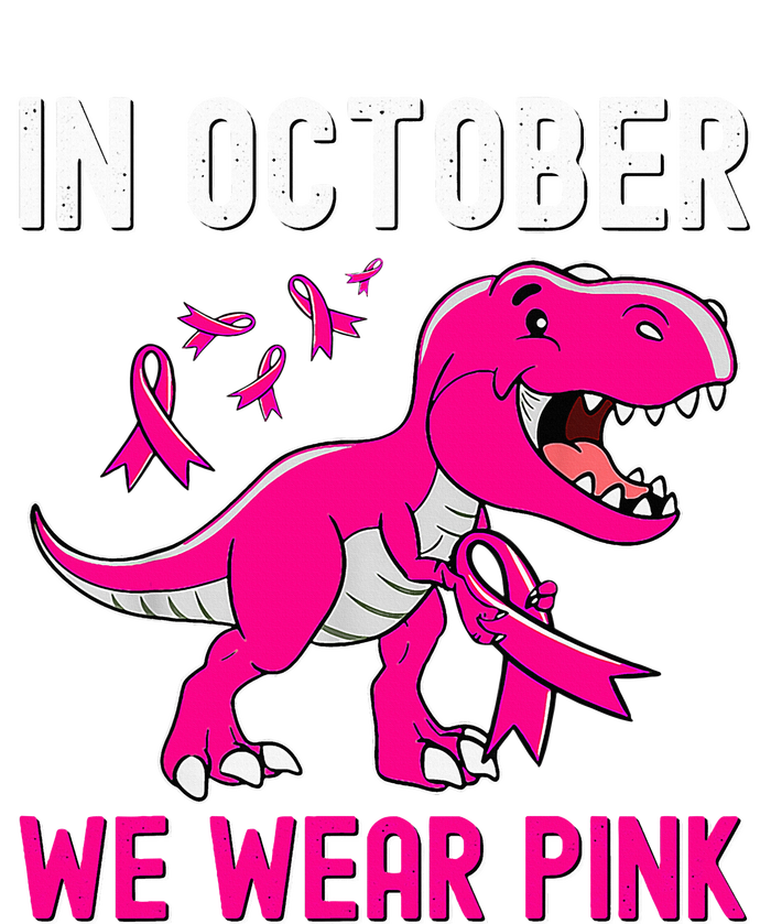 In October We Wear Pink Breast Cancer Trex Dino T-Shirt