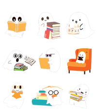 Ghost Reading Book Cute Teacher Halloween Ghost Book Lover Full Zip Hoodie