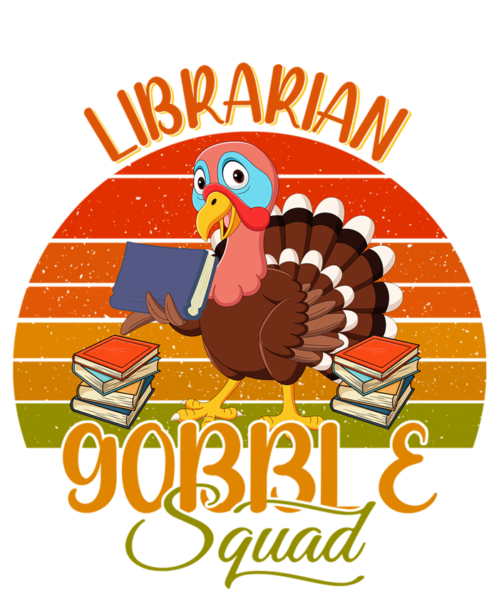 Vintage Retro Librarian Gobble Squad Thanksgiving Turkey Cute Gift T-Shirt