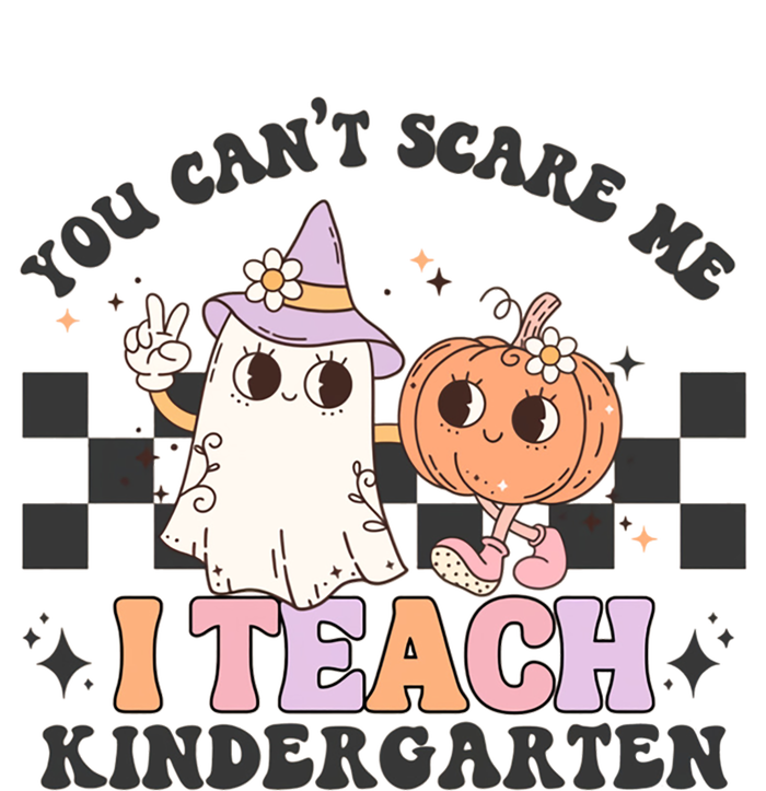 You Cant Scare Me I Teach Kindergarten Retro Halloween Ghost Gift Tall Hoodie