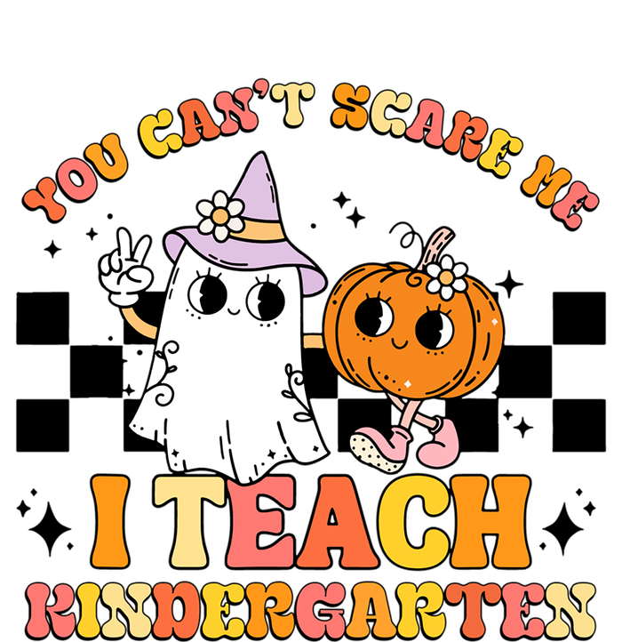 You Cant Scare Me I Teach Kindergarten Retro Halloween Ghost Great Gift Ladies Long Sleeve Shirt