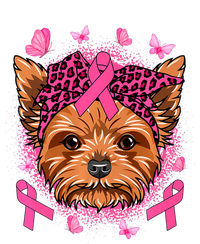 Yorkie Dog & Pink Ribbon Breast Cancer Awareness Girls Women's T-Shirt