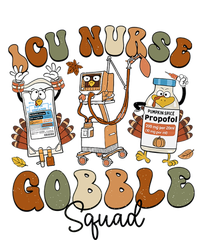 Retro Thanksgiving Icu Nurse Gobble Squad Turkey Autumn Rn Gift T-Shirt