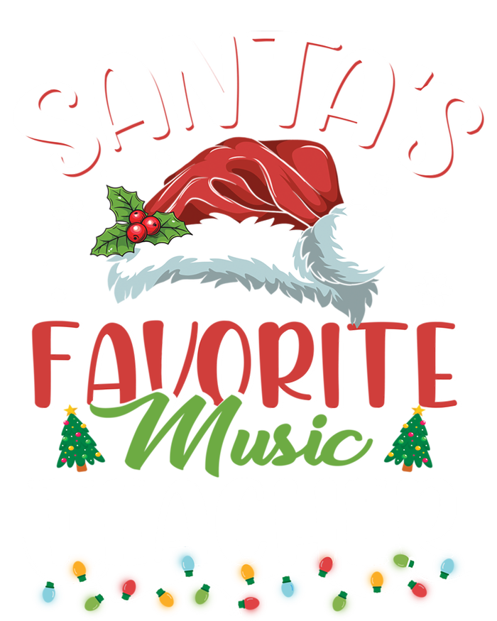 SantaS Favorite Music Teacher Christmas Santa Hat Gift Women's T-Shirt