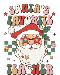 SantaS Favorite Teacher Groovy Retro Christmas 70s 80s Xmas Gift T-Shirt