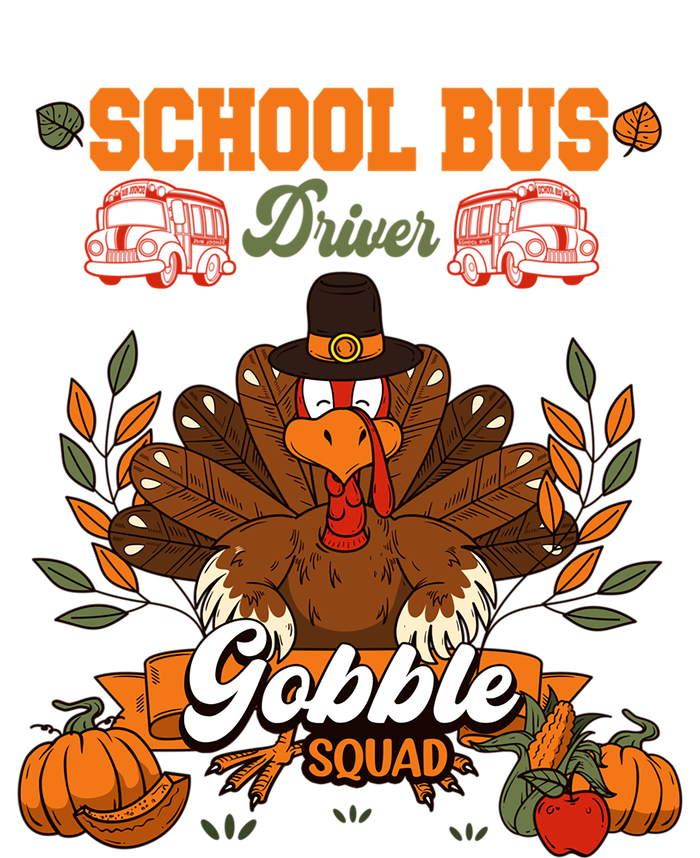 School Bus Driver Gobble Squad Thanksgiving Turkey Driver Gift Button