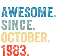 Vintage October 1983 Celebrating 40 Years old birthday Women's Tri-Blend 3/4-Sleeve Raglan Shirt