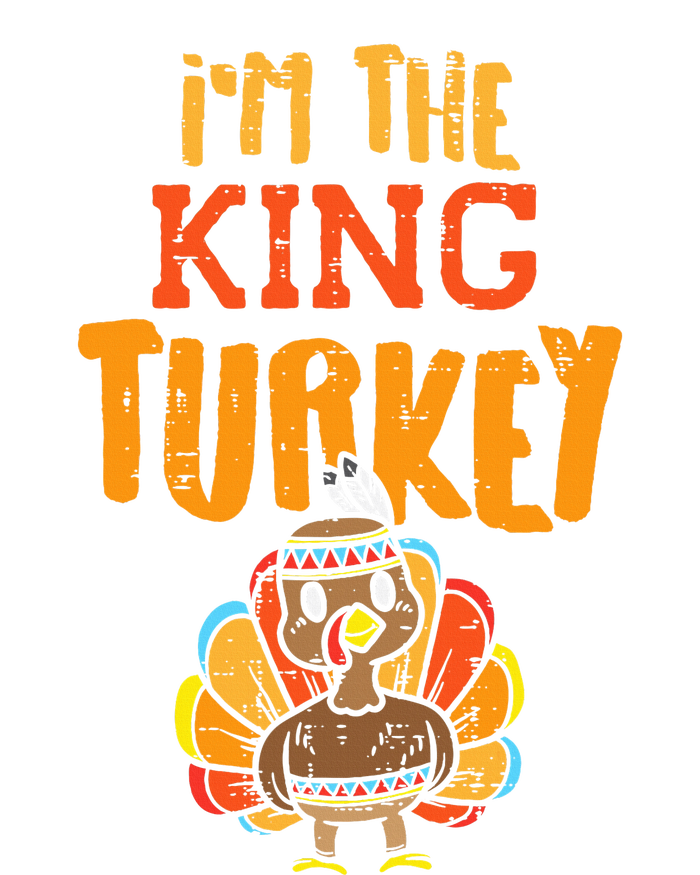 Im The King Turkey Matching Thanksgiving Family Dad Grandpa Kids Tie-Dye T-Shirt