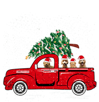 Goldendoodle Riding Red Truck Santa Christmas Pajamas Gift Kids Tie-Dye T-Shirt