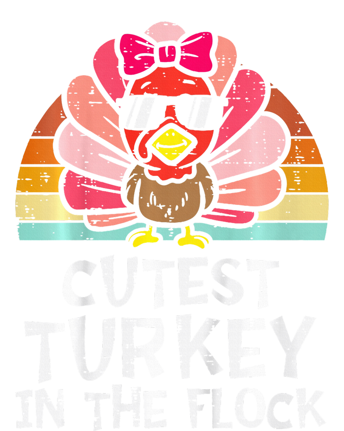 Cutest Turkey In The Flock Retro Thanksgiving T-Shirt