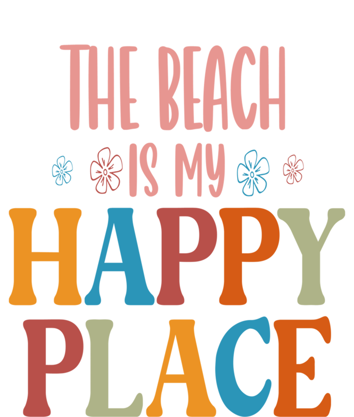 The Beach Is My Happy Place Beach Funny Gift USA-Made Snowflake Beanie