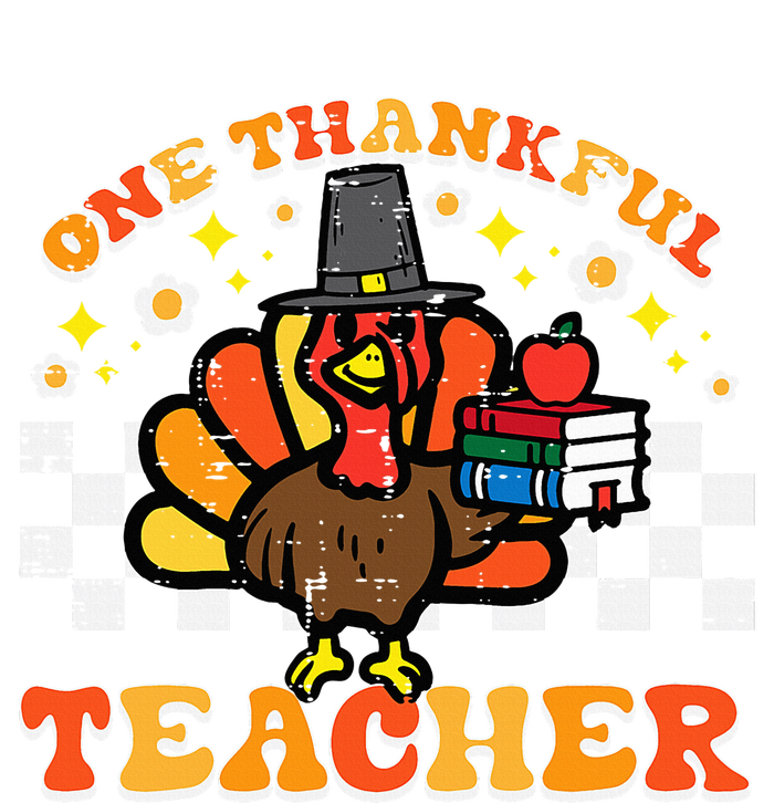 One Thankful Teacher Books Turkey Thanksgiving T-Shirt