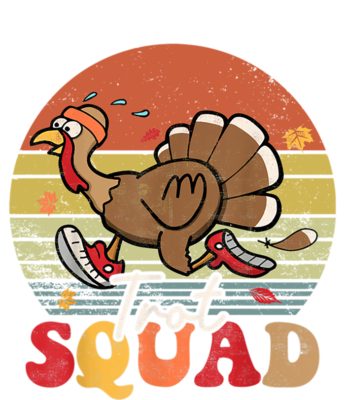 Trot Squad Turkey Autumn Fall Yall Thanksgiving Groovy Retro Funny Gift T-Shirt