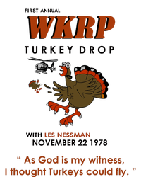 First Annual Wkrp Thanksgiving Day Turkey Drop V-Neck T-Shirt