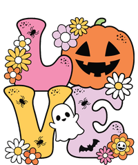 Groovy Love Halloween Floral Pumpkin Ghost Retro Adult ChromaSoft Performance T-Shirt