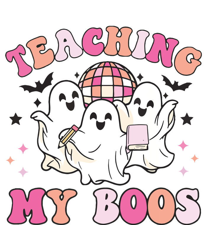 Groovy Teaching My Boos Crew Funny Ghost Halloween Teacher Kids Sweatshirt