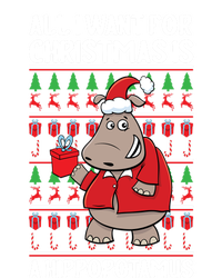 All I Want For Christmas Is A Hippopotamus Ugly Xmas Gift Ladies Essential Tank