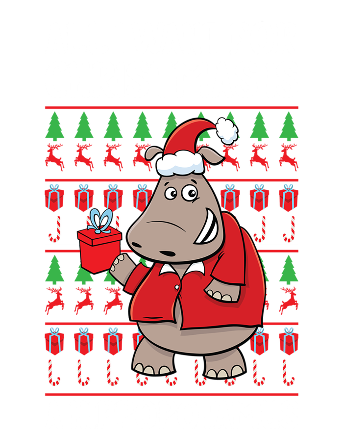 All I Want For Christmas Is A Hippopotamus Ugly Xmas Gift Ladies Essential Tank