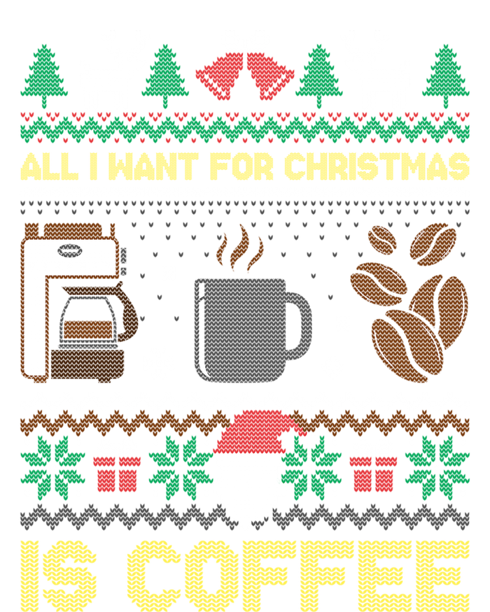 All I Want For Christmas Is Coffee Barista Ugly Sweater Cute Gift T-Shirt