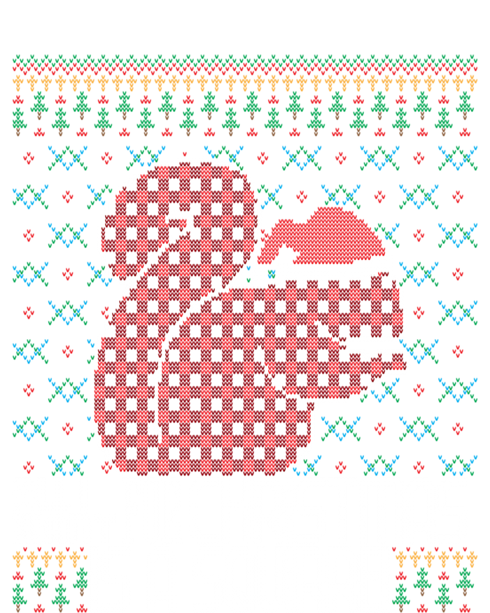 All I Want Is A Squirrel Red Plaid Ugly Christmas Sweater Gift Mesh Reversible Basketball Jersey Tank