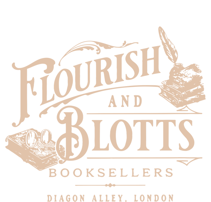 Flourish Blotts Bookish Hp Wizard T-Shirt