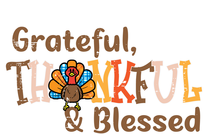 Turkey Grateful Thankful Blessed Thanksgiving Cool Gift T-Shirt