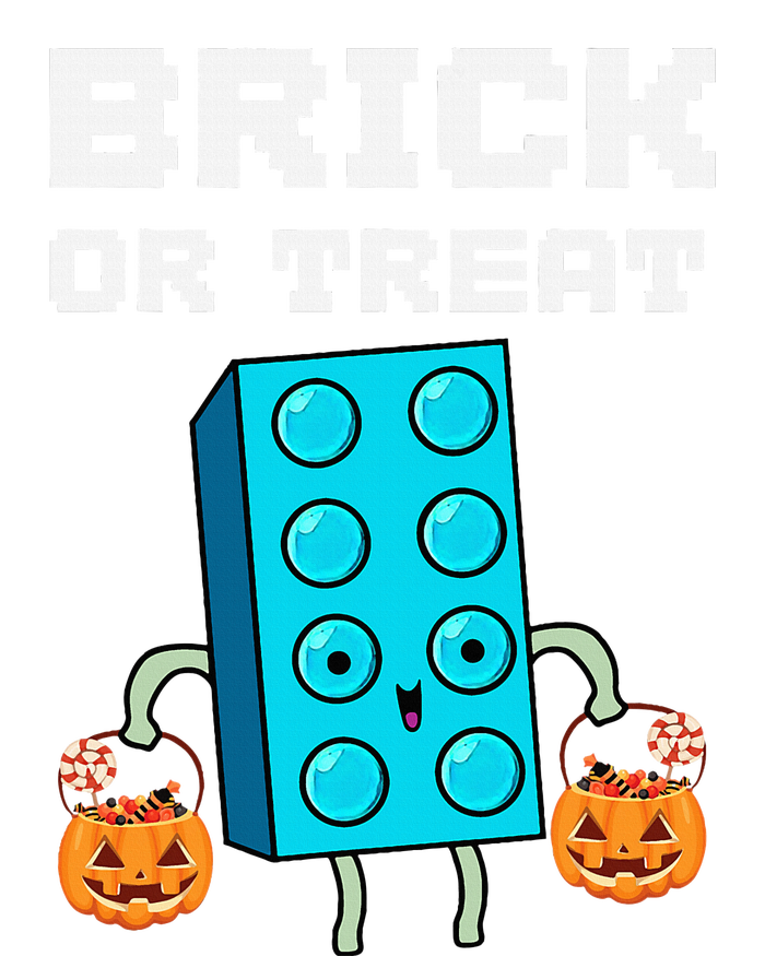 Block Building Halloween Brick Or Treat Master Builder Design Is An Ideal Gift F Kids T-Shirt