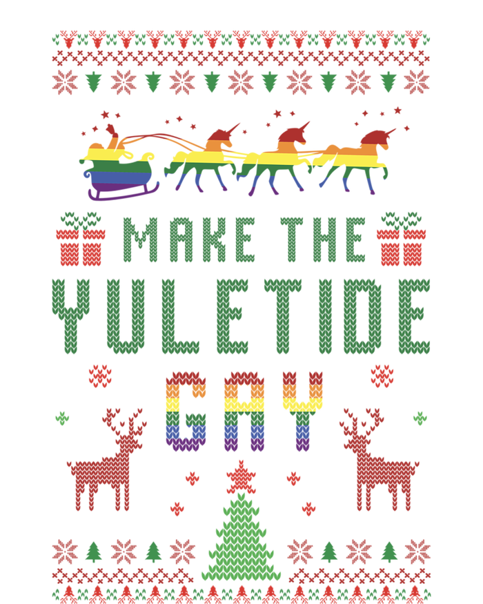 Ugly Christmas Lgbt Pride Rainbow Xmas Make The Yuletide Gay Gift Tie-Dye T-Shirt