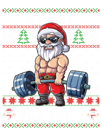 Funny Muscle Santa Lifting Christmas Ugly Christmas Sweater Gift Ladies Long Sleeve Shirt