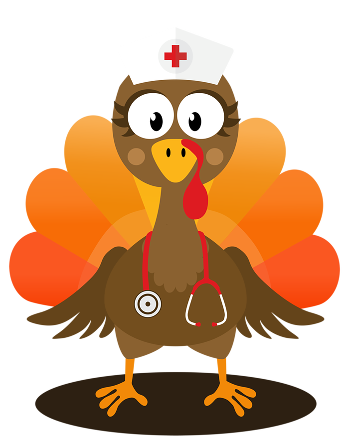 Funny Nurse Turkey For Thanksgiving Hospital Nursing Gift Toddler Long Sleeve Shirt